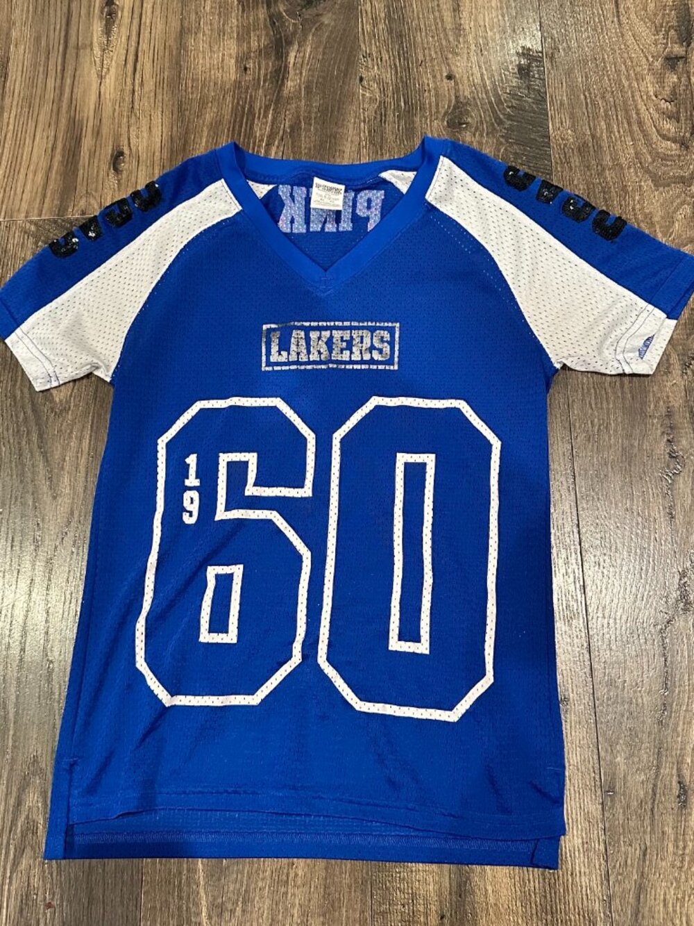GUC Women's Victoria’s Secret PINK Sequin Football Jersey, GVSU Lakers, Size: XS